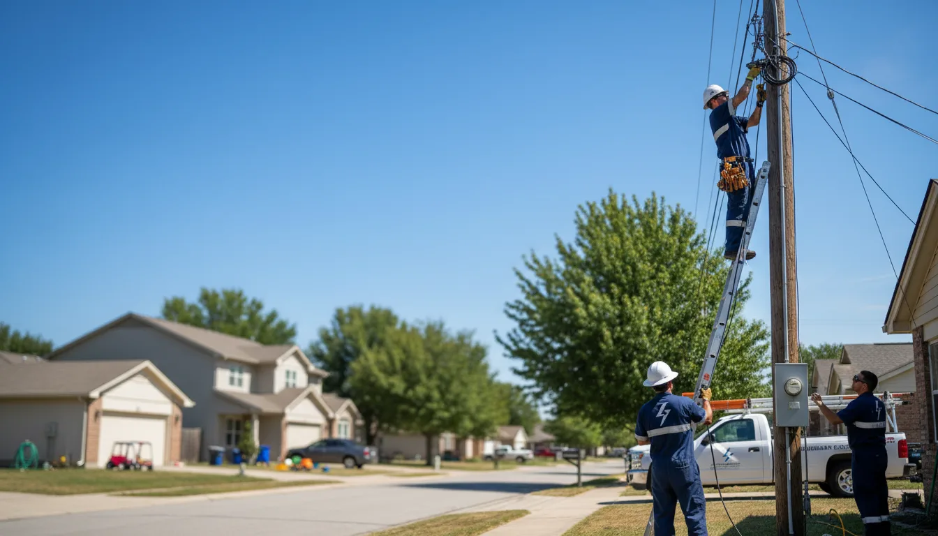 Residential electrician providing installation services in Roaring Springs, TX